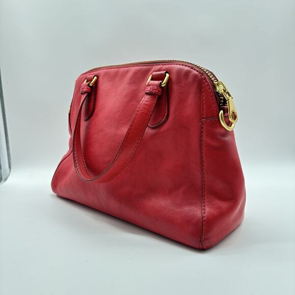 Marc by Marc Jacobs Satchel Handbag Womens Red Medium Leather Purse - Picture 5 of 12